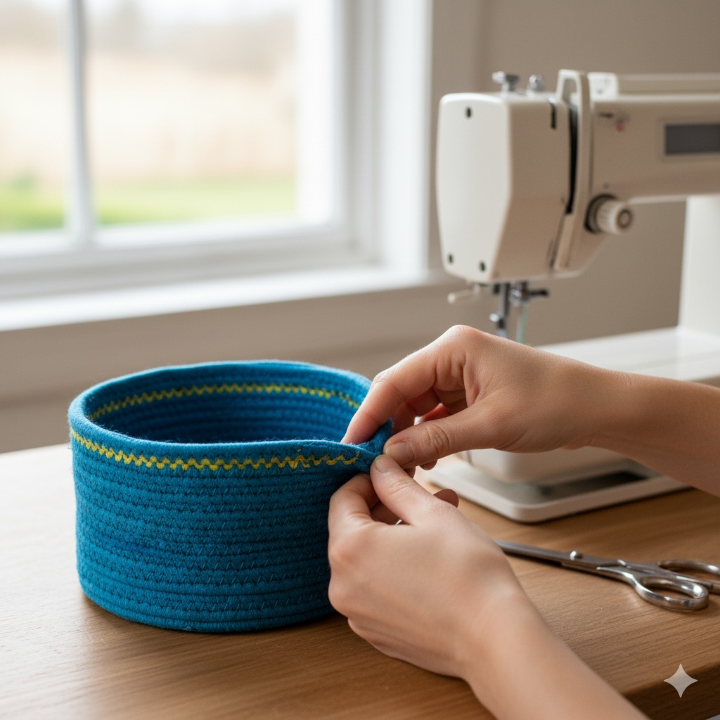 Organización con estilo: aprende hacer cestas de almacenamiento de cuerda y tela reciclada