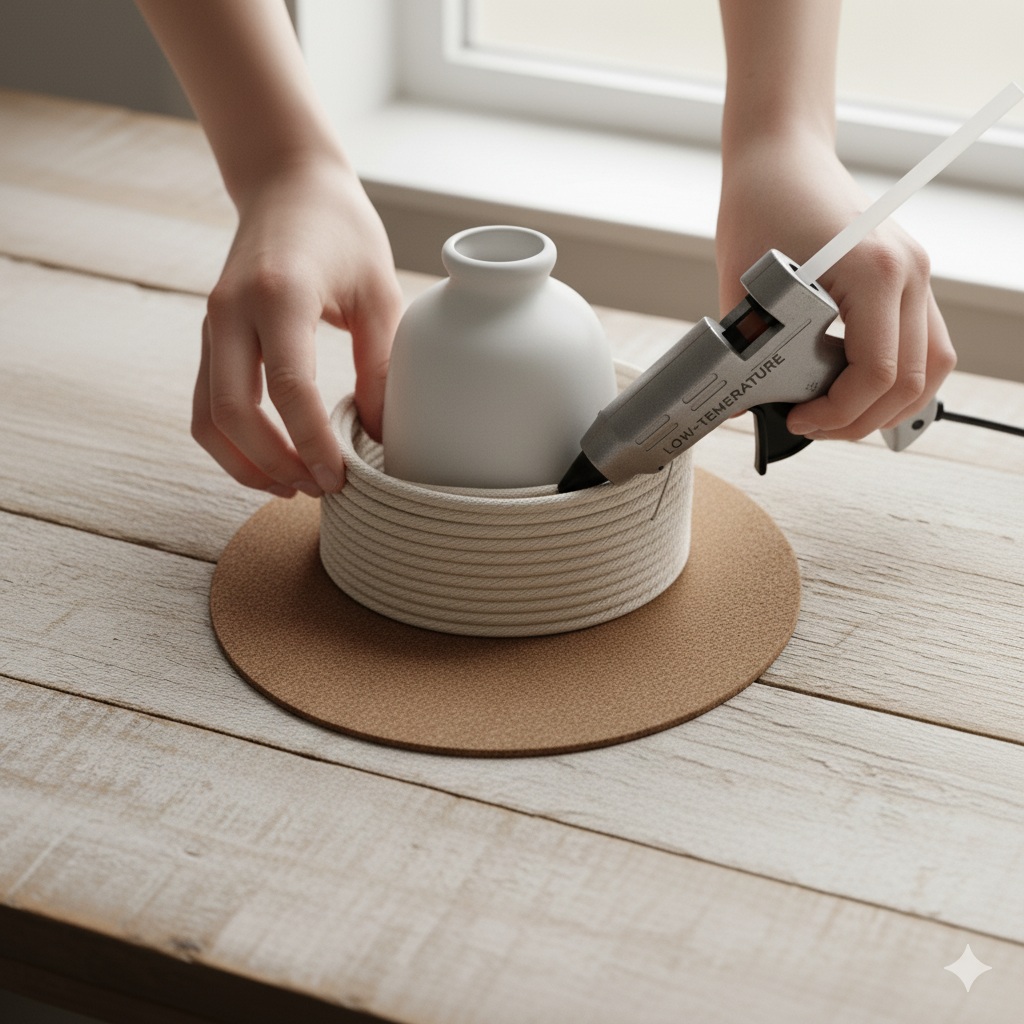 Organización con estilo: aprende hacer cestas de almacenamiento de cuerda y tela reciclada